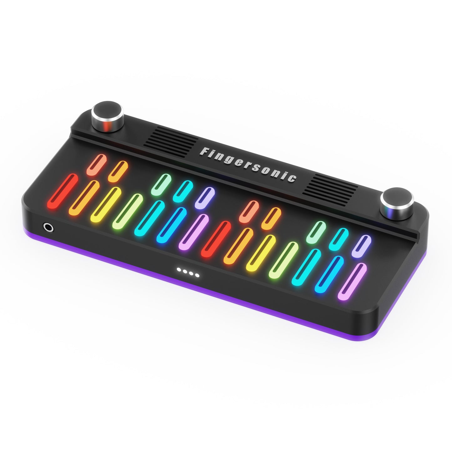 Fingersonic Keys Portable Digital Music Keyboard – 24-Key Mini Piano with Built-in Speaker, Type-C & Headphone App Learning & MIDI USB/Bluetooth Support