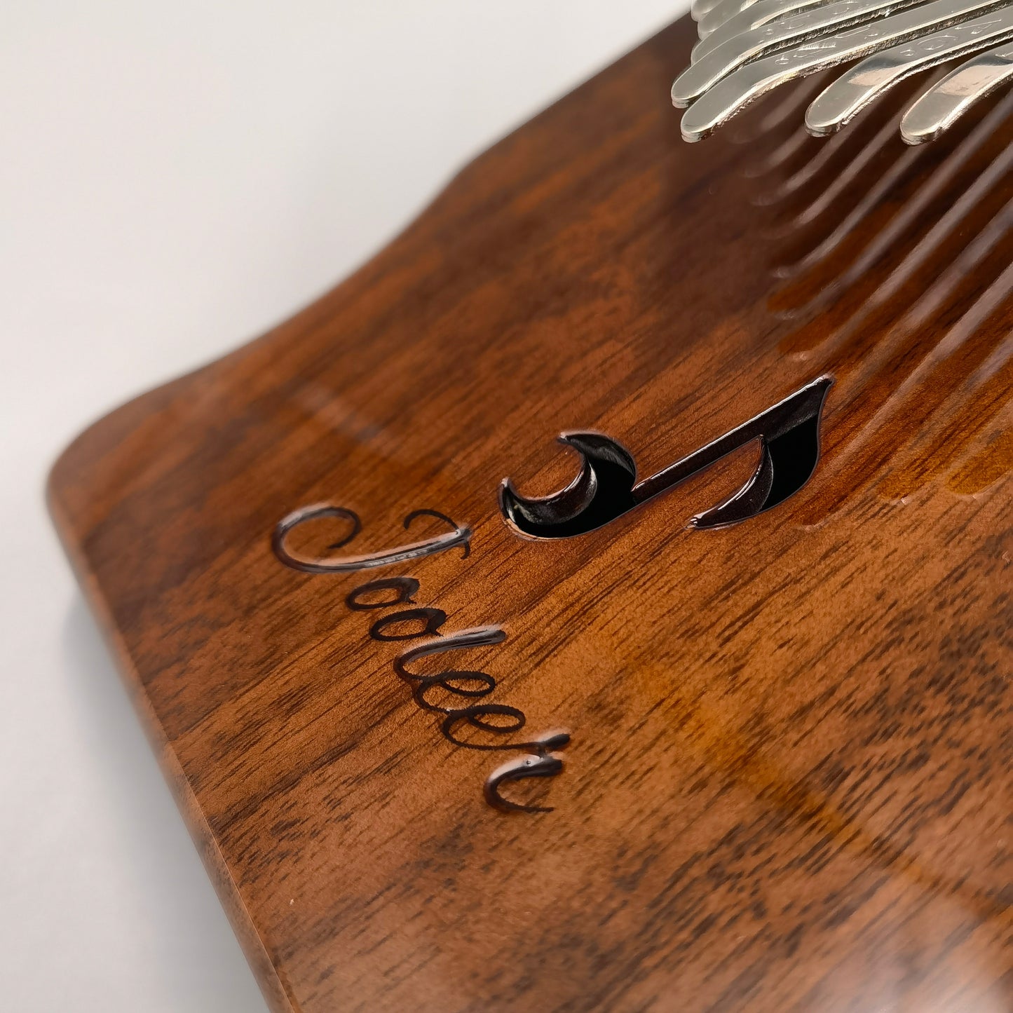 Jooleer 21 Keys Black Walnut Wood Kalimba with Smartphone Stand and Case