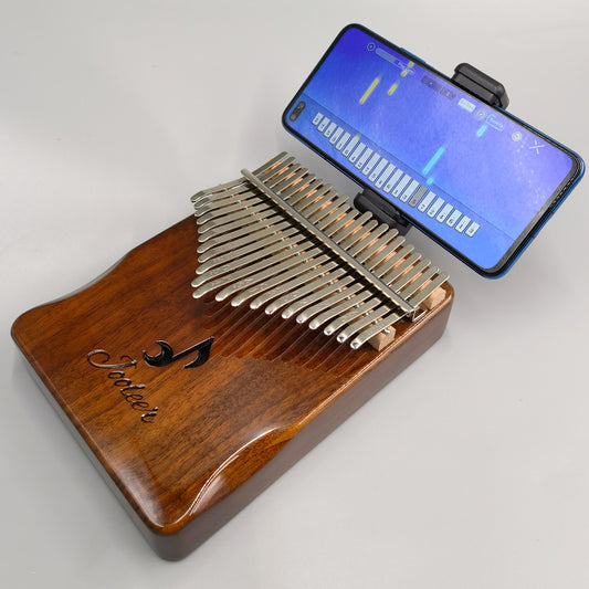 Jooleer 21 Keys Black Walnut Wood Kalimba with Smartphone Stand and Case