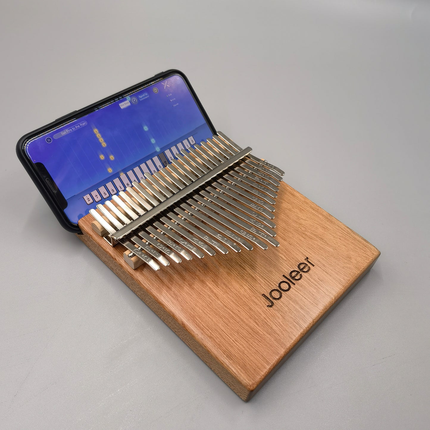 Jooleer 17/21 Keys Okoume Wood Kalimba with Smartphone Slot