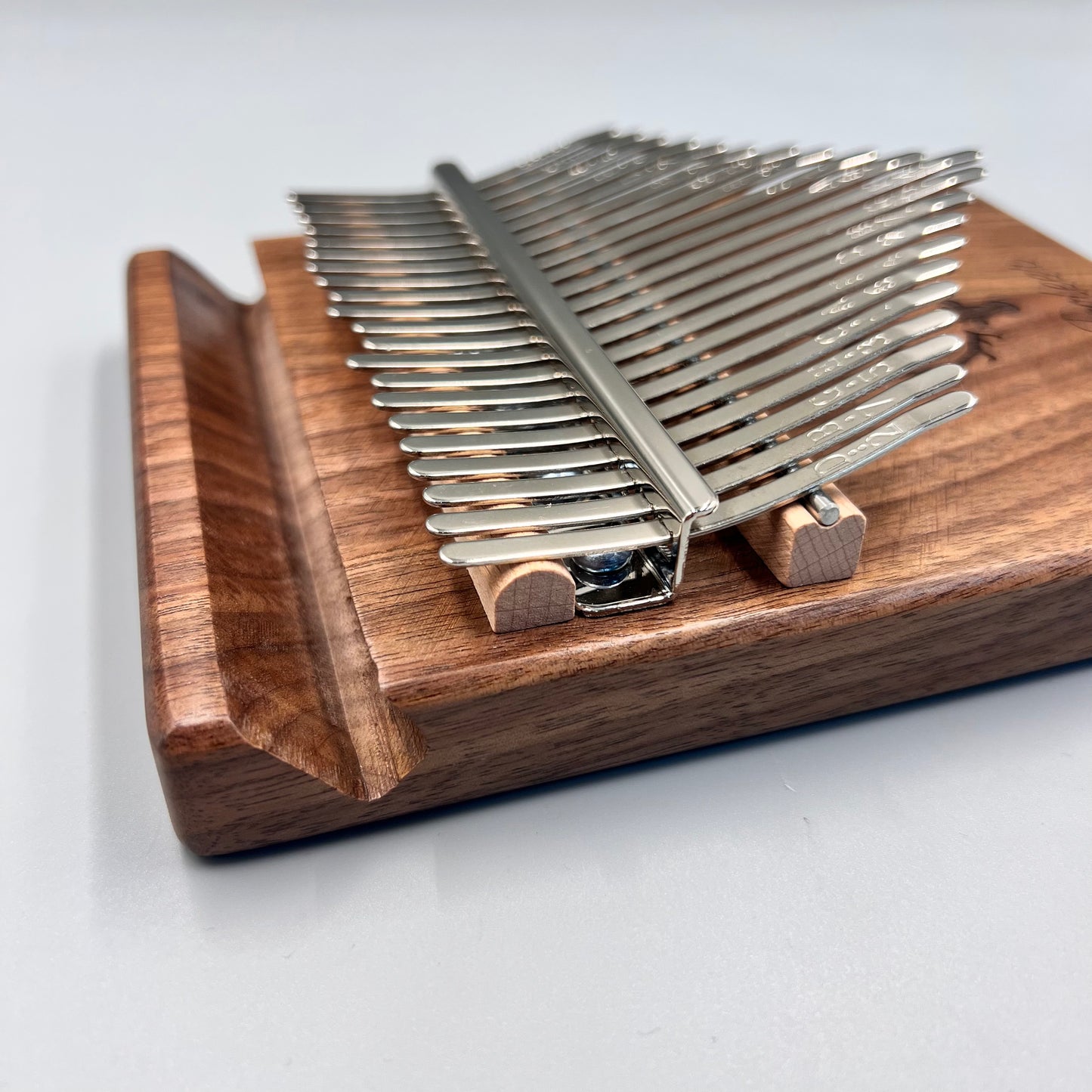 Jooleer 17/21 Keys Black Walnut Kalimba with Smartphone Slot