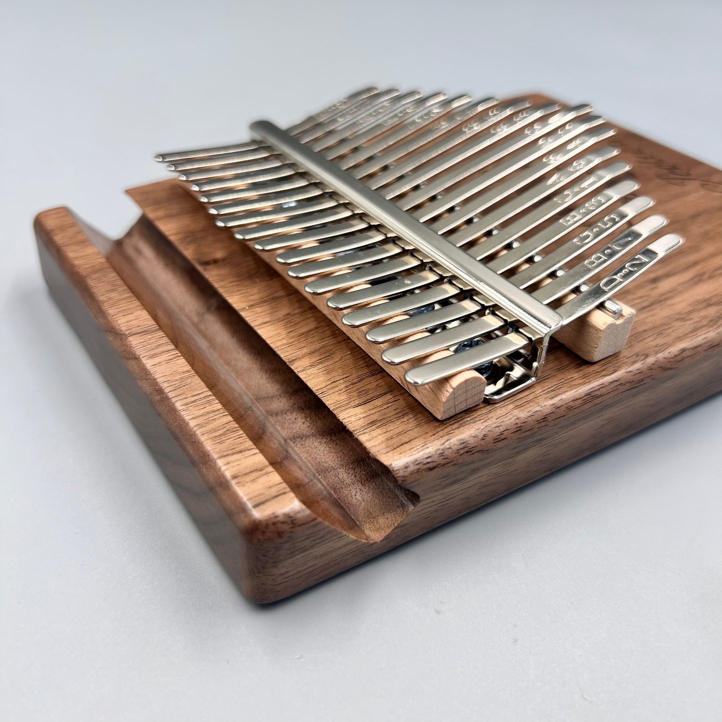 Jooleer 17/21 Keys Black Walnut Kalimba with Smartphone Slot