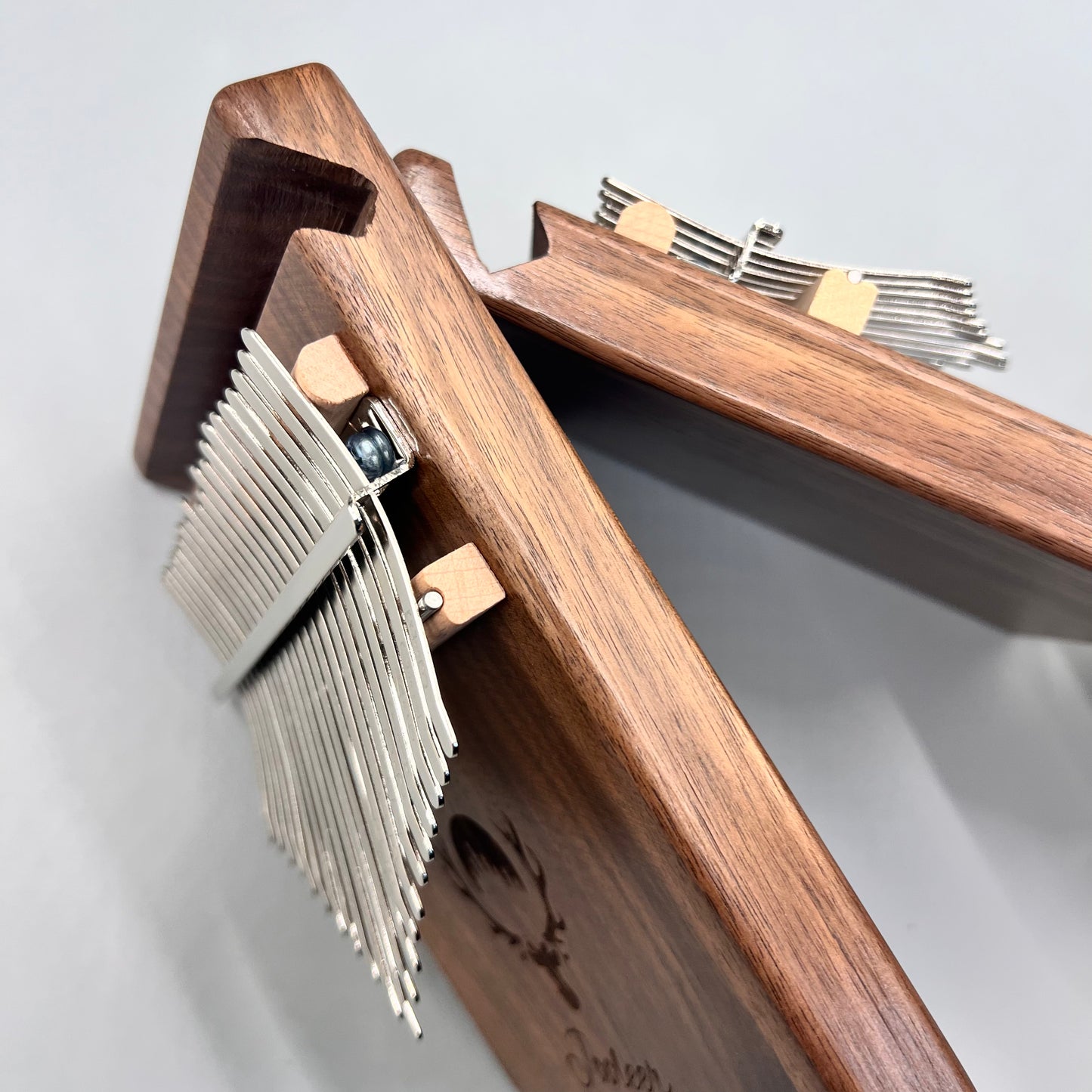 Jooleer 17/21 Keys Black Walnut Kalimba with Smartphone Slot