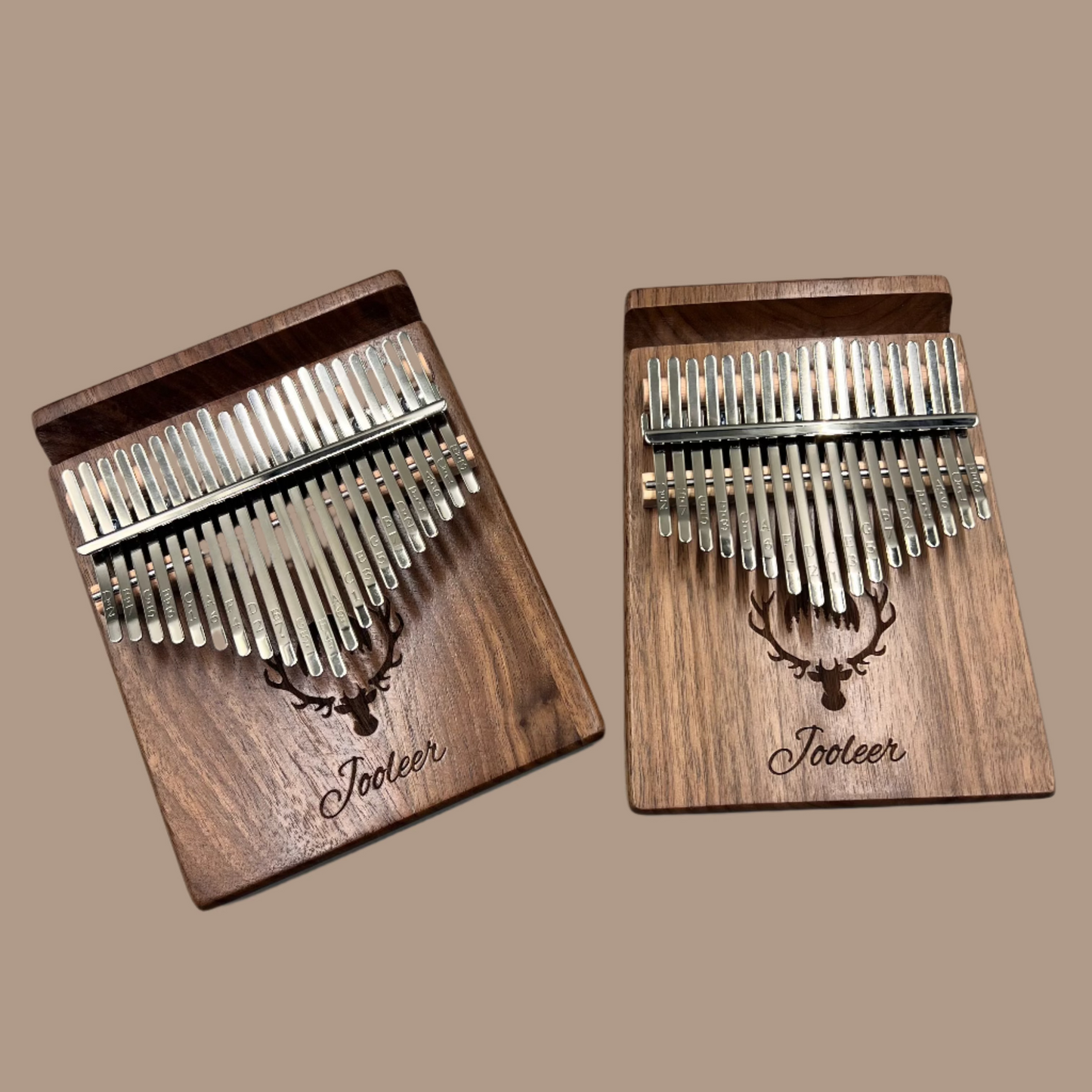 Jooleer 17/21 Keys Black Walnut Kalimba with Smartphone Slot