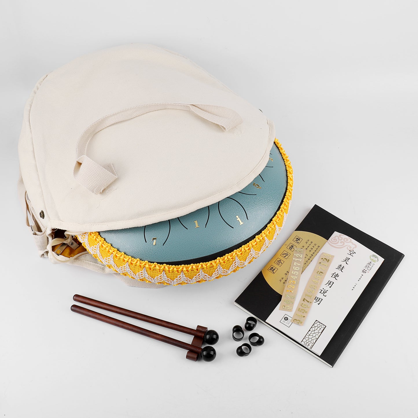 Jooleer Steel Tongue Drum Kit with App, Music Book, Steel Handpan Drum Mallets, and Carry Bag