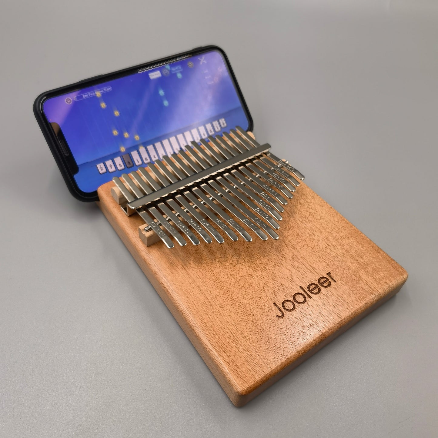 Jooleer 17/21 Keys Okoume Wood Kalimba with Smartphone Slot