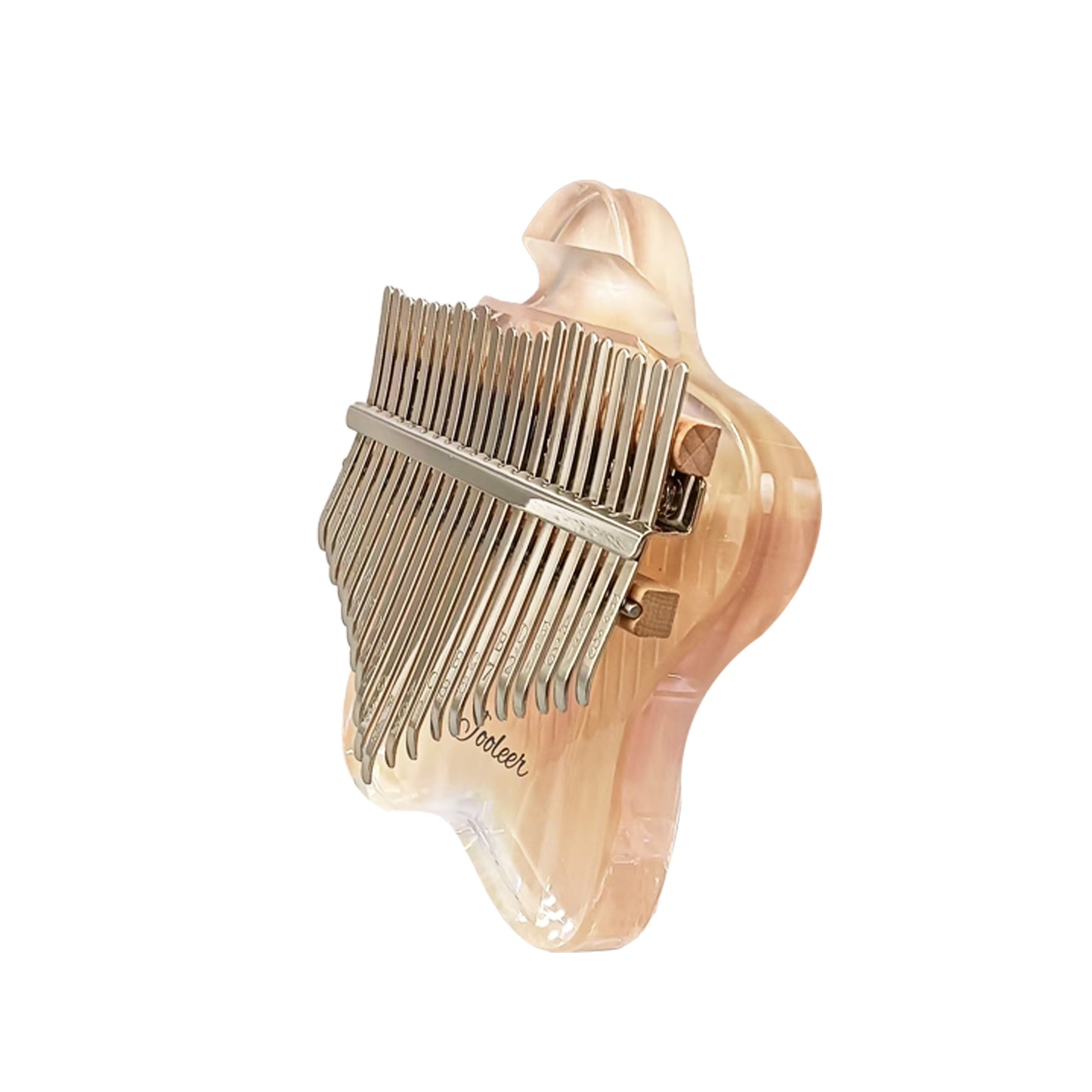 Jooleer 21 Keys Star Shaped Acrylic Kalimba Transparent Iridescent Thumb Piano Smartphone Stand and Case
