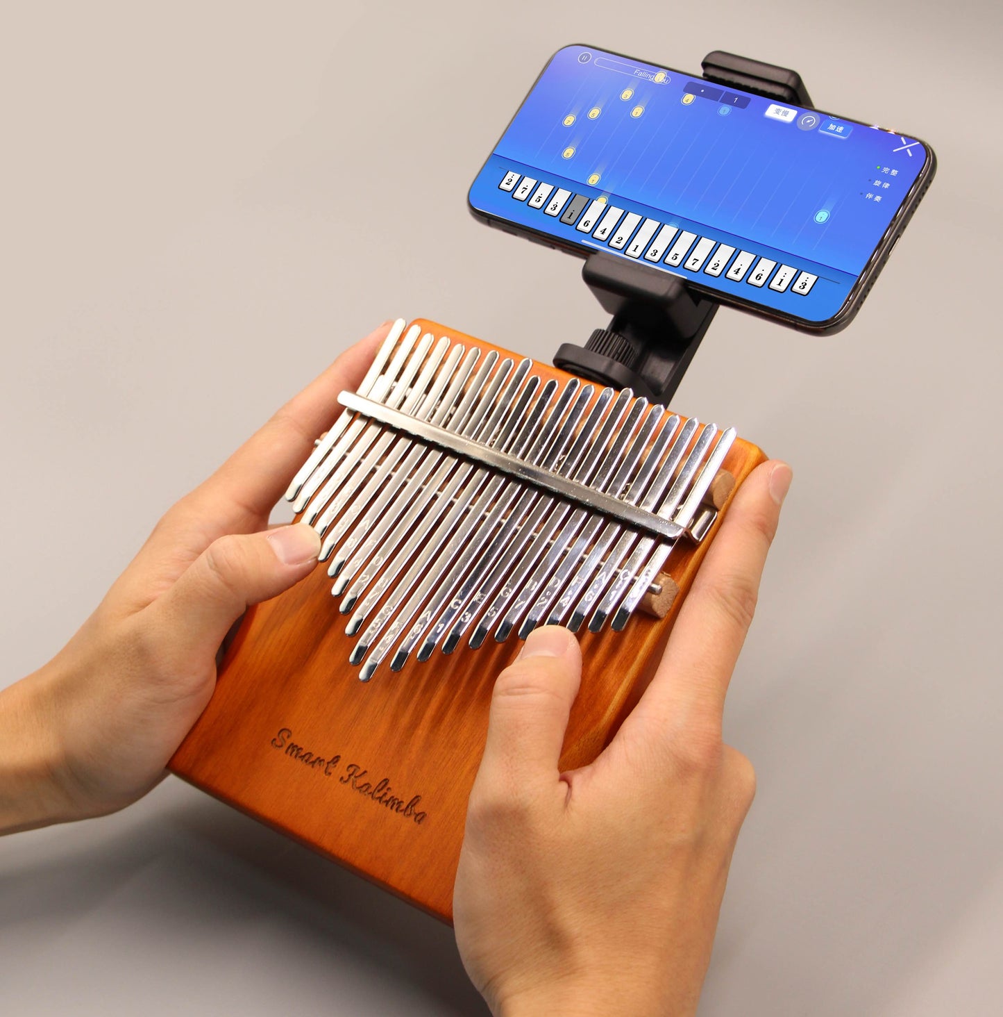 Jooleer Kalimba 17/21 Keys Okoume Wood Board-Style with Smartphone Stand