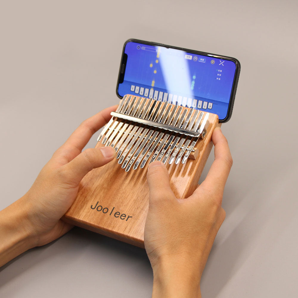 Jooleer 17/21 Keys Okoume Wood Kalimba with Smartphone Slot