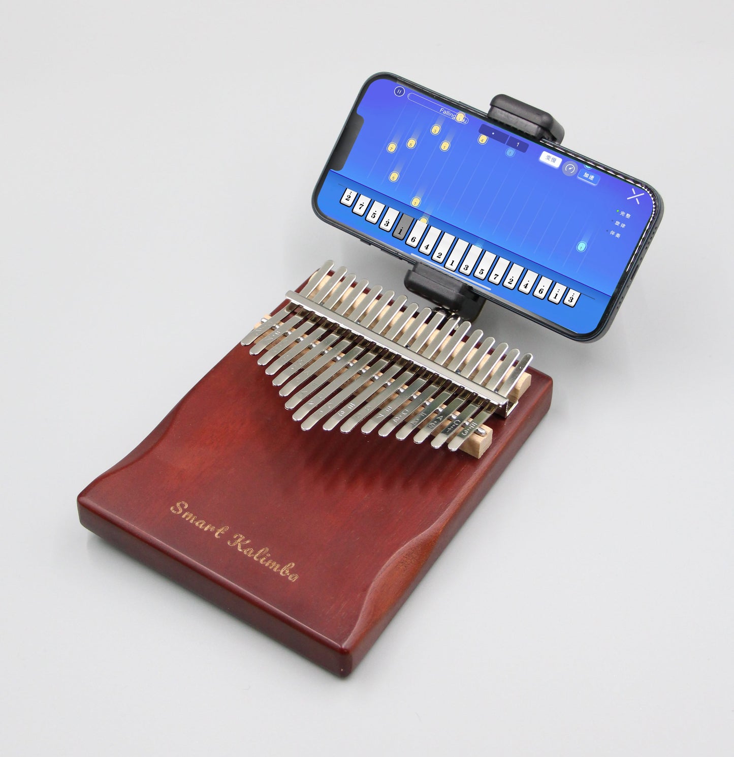Jooleer Kalimba 17/21 Keys Okoume Wood Board-Style with Smartphone Stand