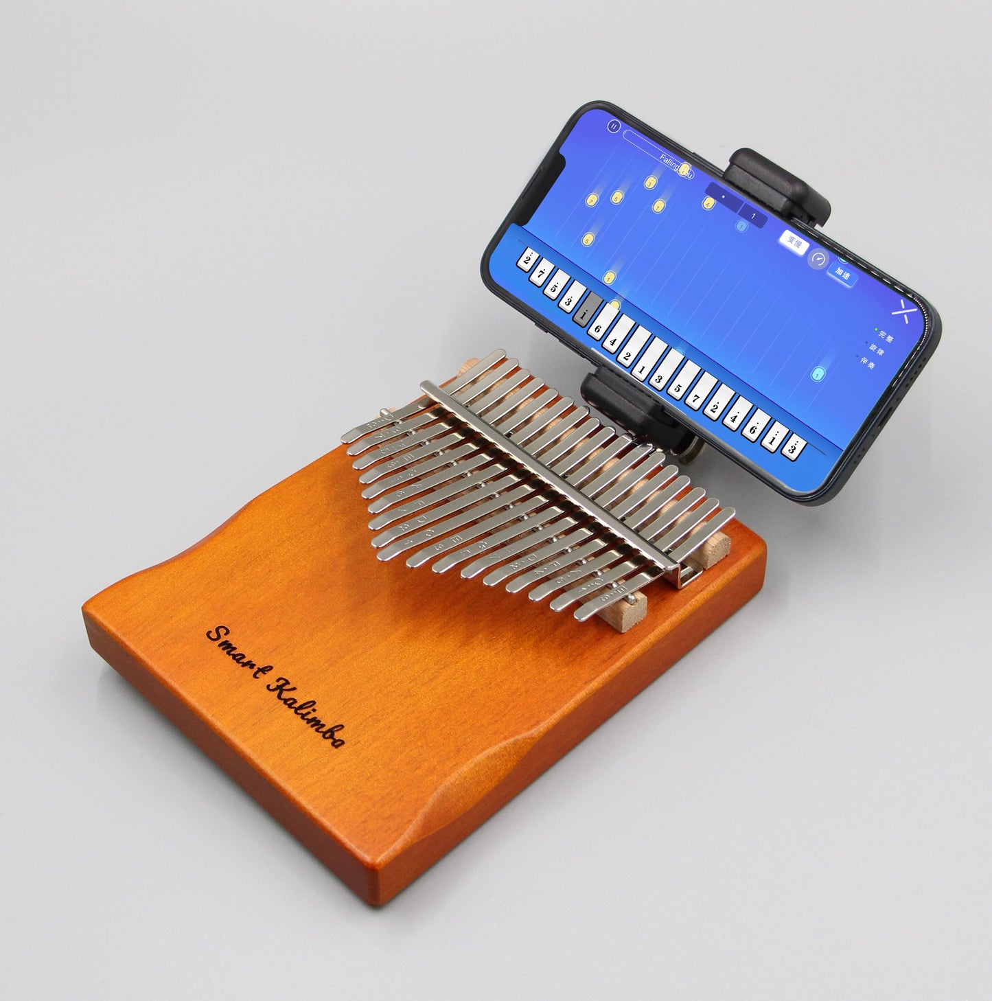 Jooleer Kalimba 17/21 Keys Okoume Wood Board-Style with Smartphone Stand