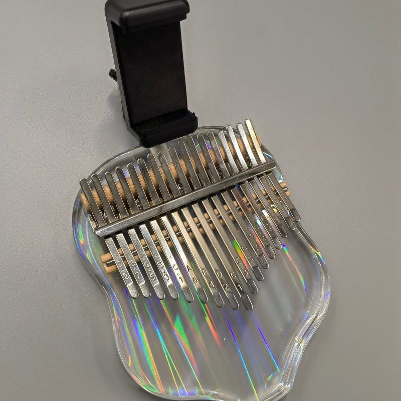 Jooleer 17 Keys Jellyfish Transparent Acrylic Kalimba with Smartphone Stand and Case