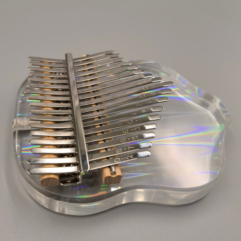 Jooleer 17 Keys Jellyfish Transparent Acrylic Kalimba with Smartphone Stand and Case