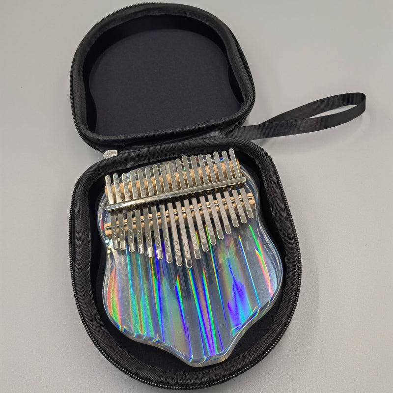 Jooleer 17 Keys Jellyfish Transparent Acrylic Kalimba with Smartphone Stand and Case
